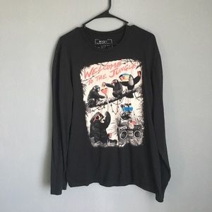 A long sleeve riot society jungle party shirt