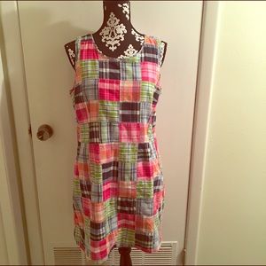 L.L. Bean 10 petite plaid quilt dress