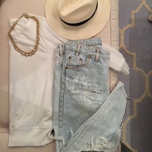 J Crew crew neck liteweight 100% cotton top