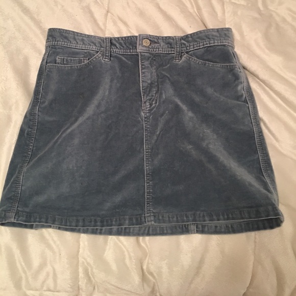 Gap blue velvet skirt - Picture 1 of 3