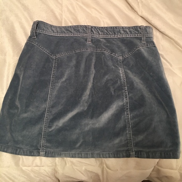 Gap blue velvet skirt - Picture 2 of 3