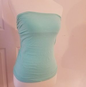Light Teal Strapless Top