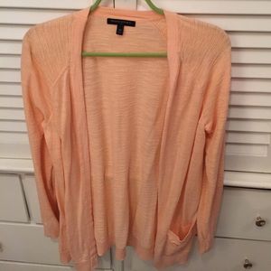 Open front peach colored banana republic cardigan