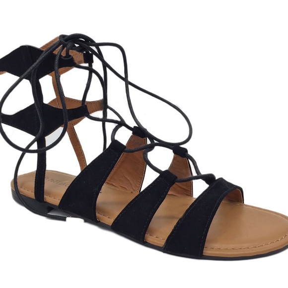 bamboo Shoes - Bamboo Lace-Up Mid Shaft Gladiator