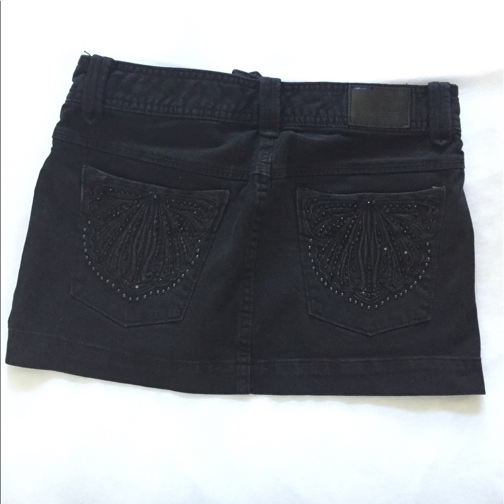 Express Black denim mini
