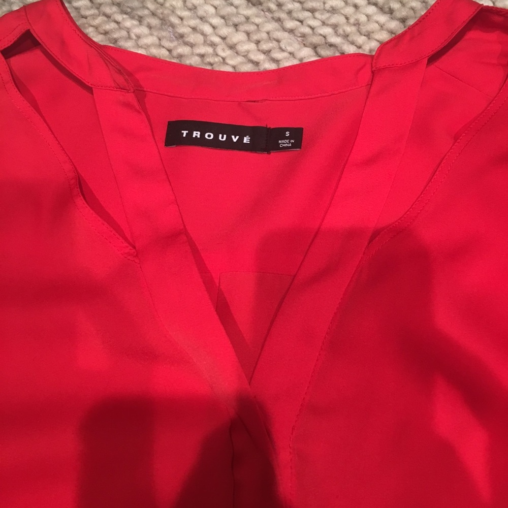 Trouve Top with Cut Out Neckline
