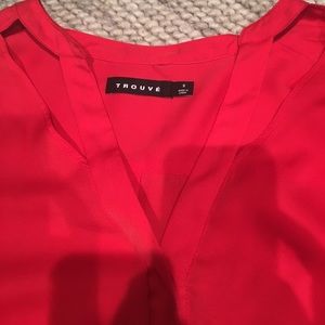 Trouve Top with Cut Out Neckline