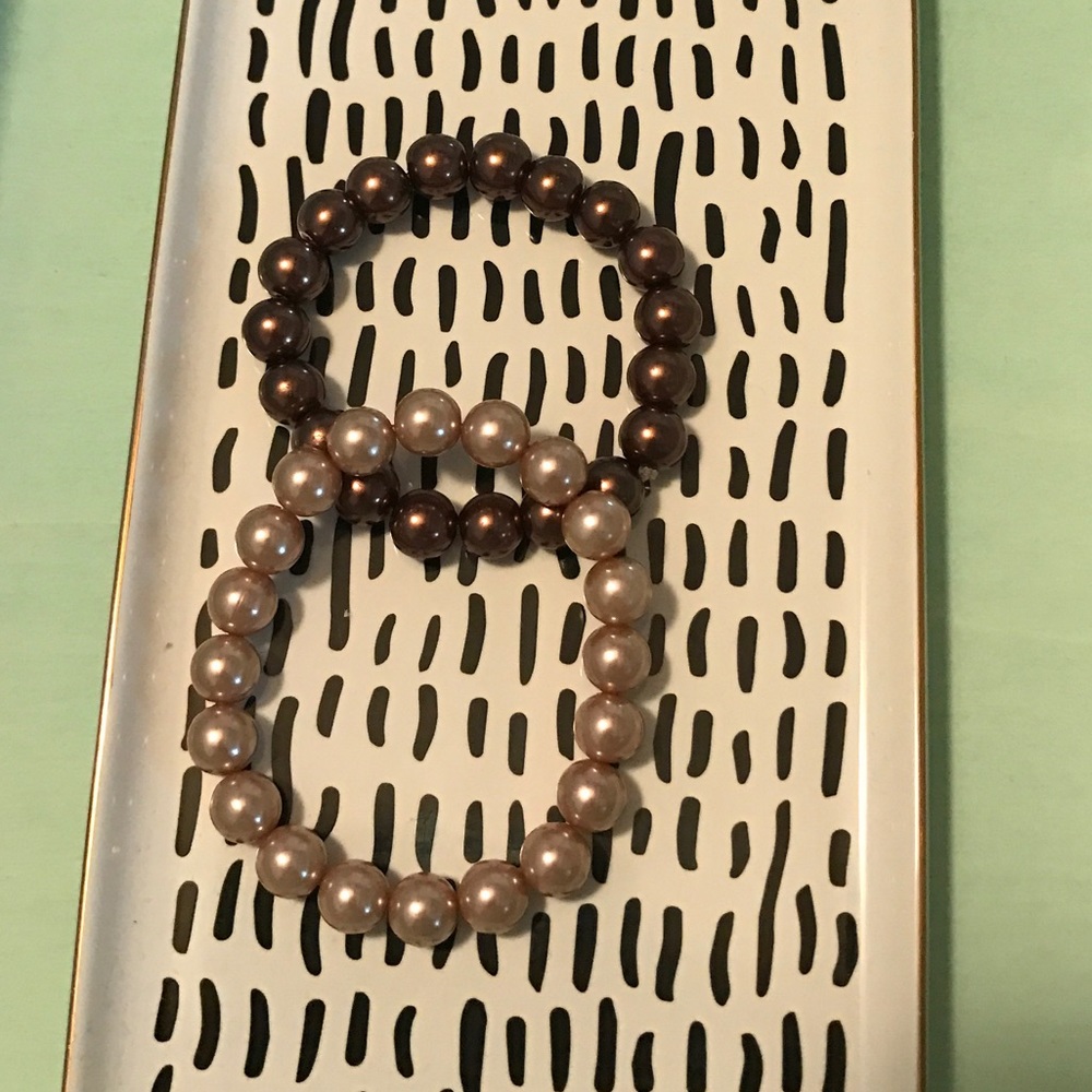 Faux pearl bracelets