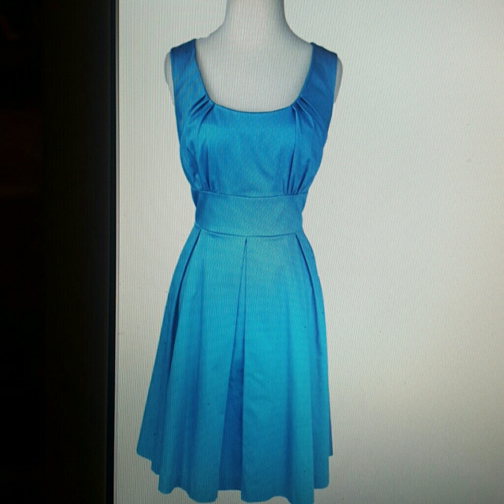 Calvin Klein pleated, scoop neck dress