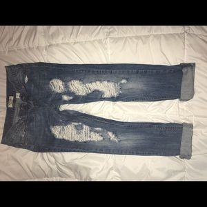 Cropped and ripped tillys jeans