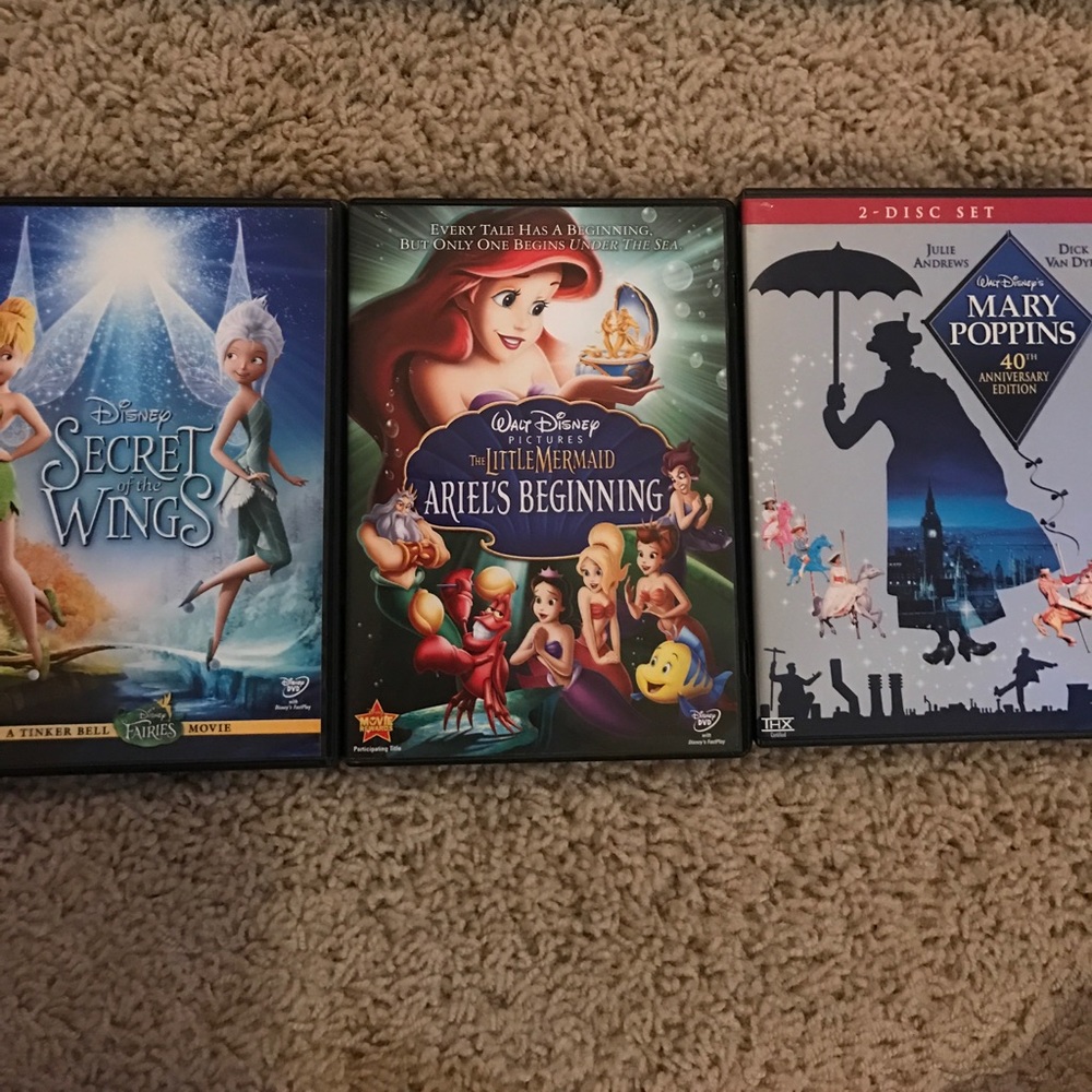 3 Disney DVDs