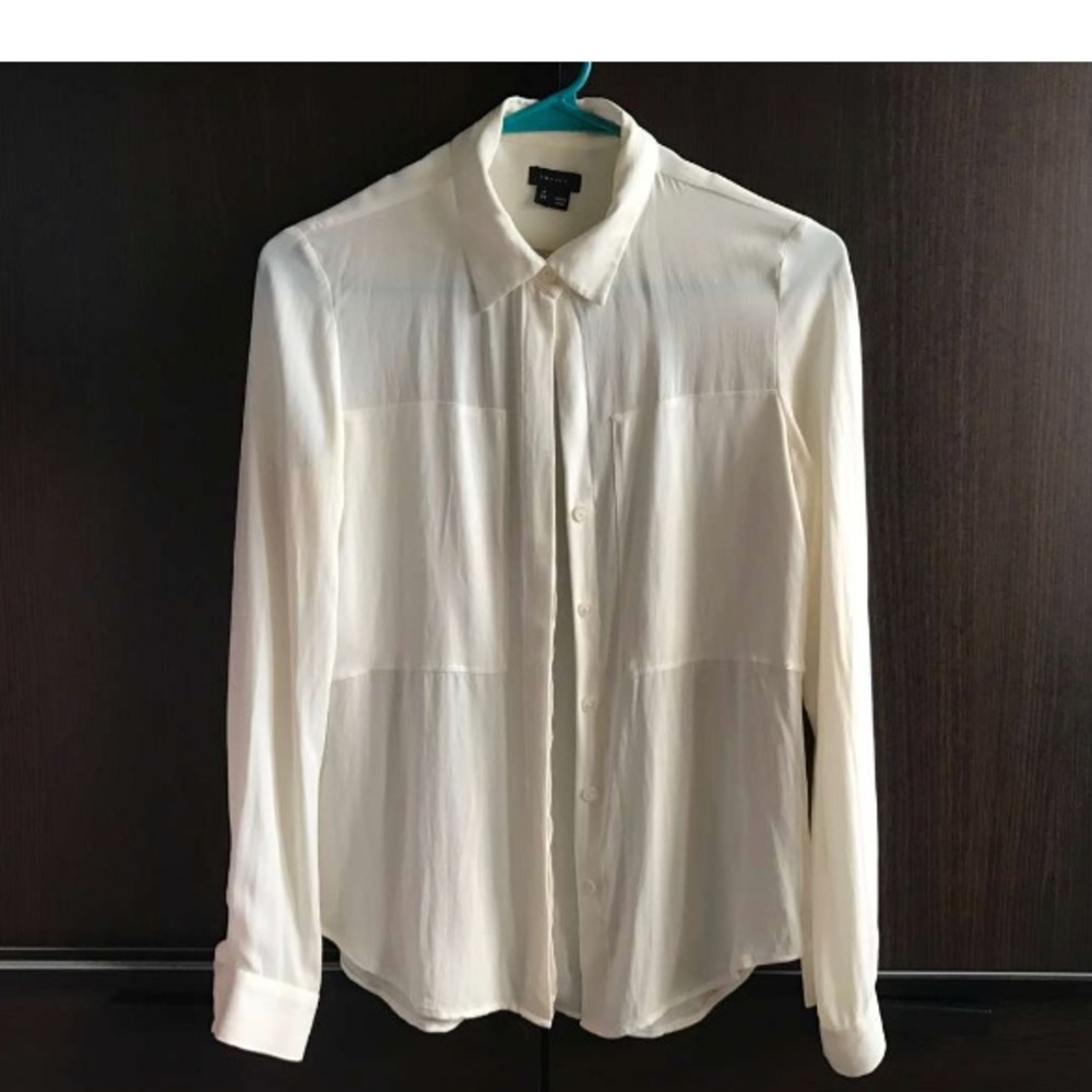 Theory silk white shirt