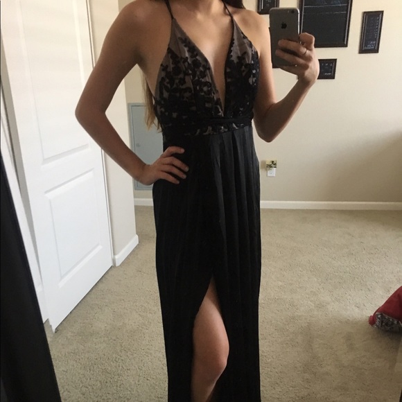 Pure Desire Black Maxi Dress - Picture 2 of 5