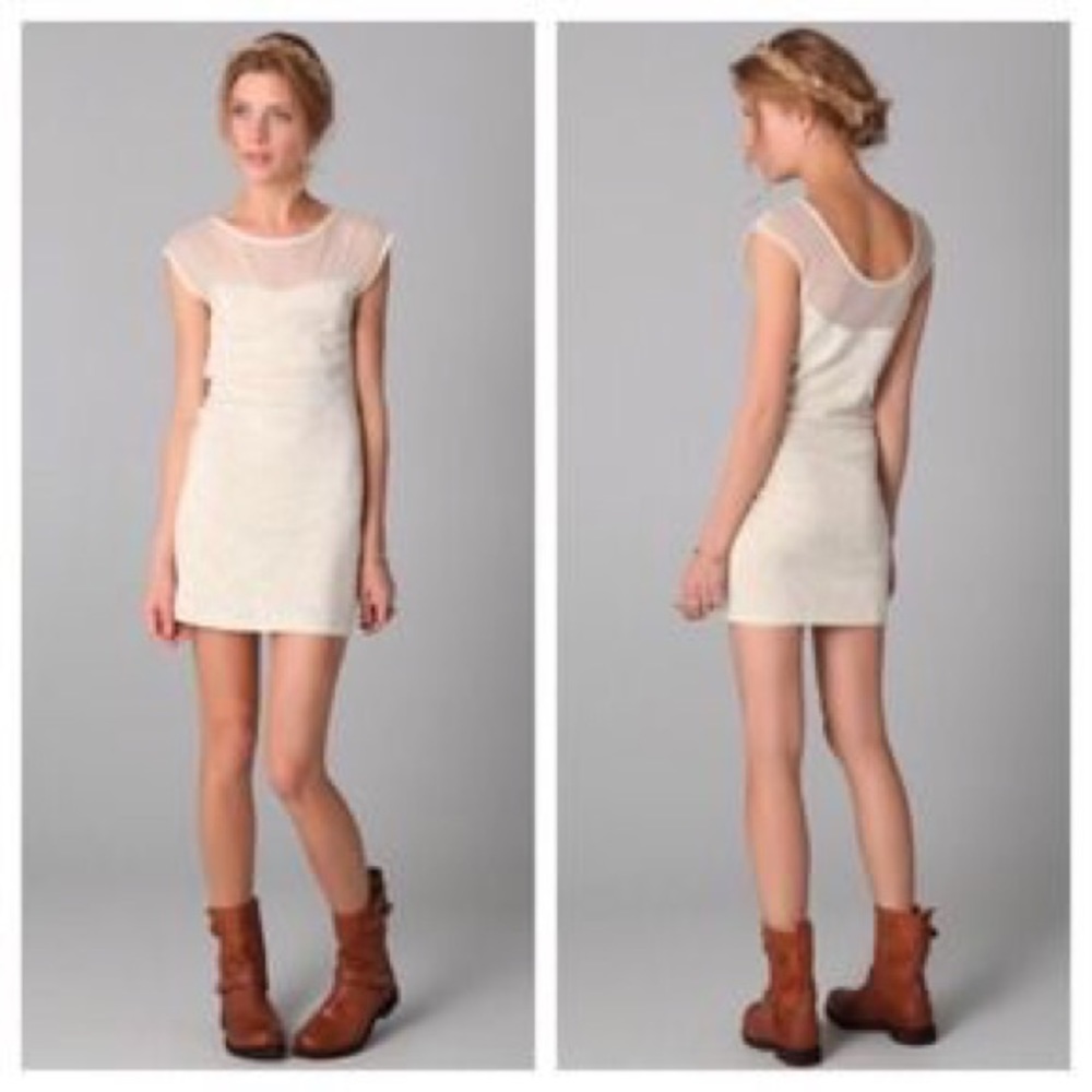 Free People Cream and Gold Lace Dress - Picture 2 of 5