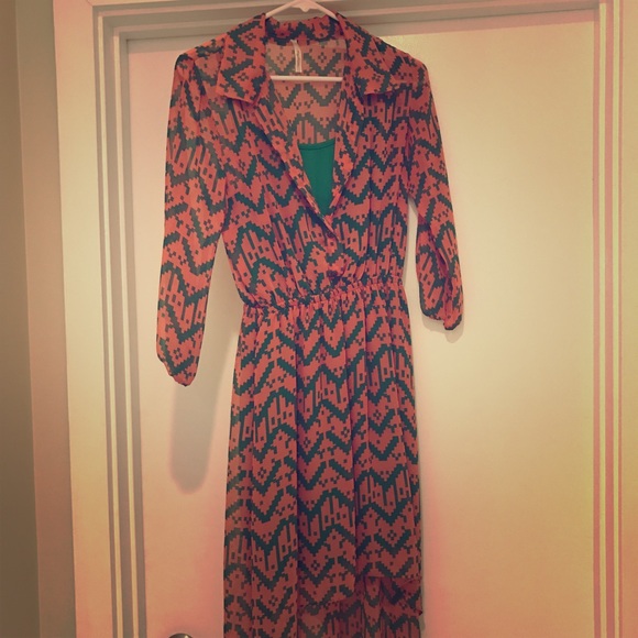 Aztec High Low Dress - Worn Once! - Picture 1 of 1