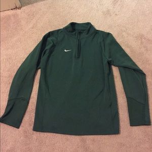 Nike forest green 1/4 zip