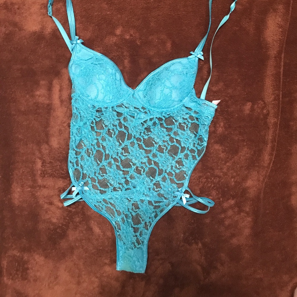 Turquoise Lace Thong  1-piece Super Sexy Negligee