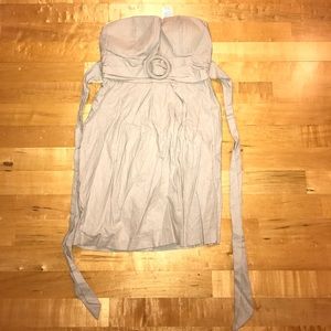 NWT linen dress cream nude small wet seal straples