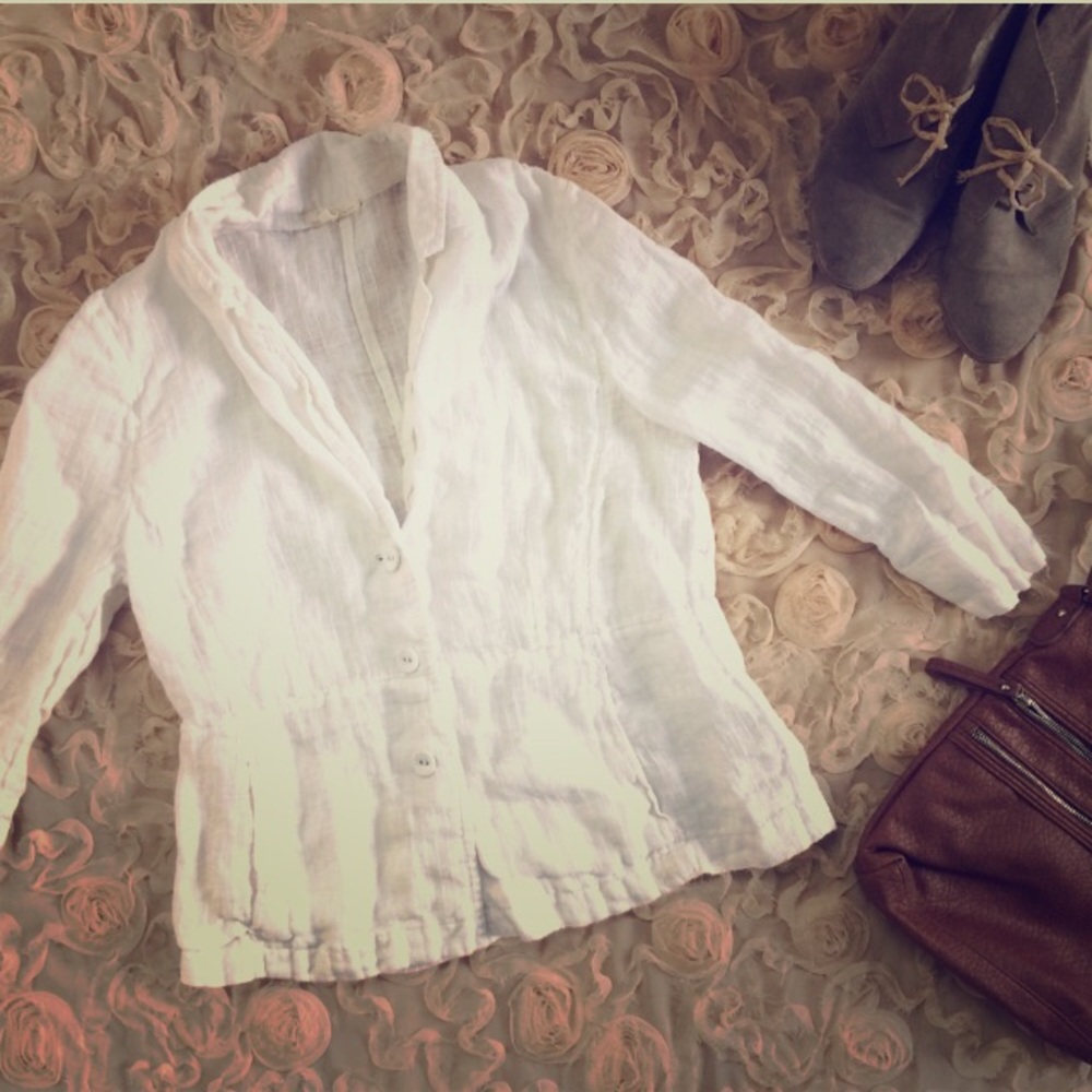 Eileen Fisher Linen Summer Coat