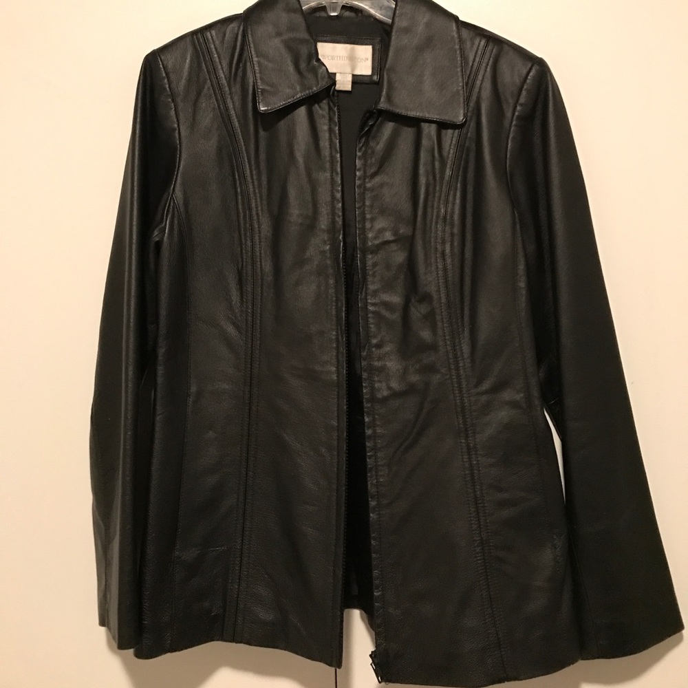 Worthington black leather jacket - sz small