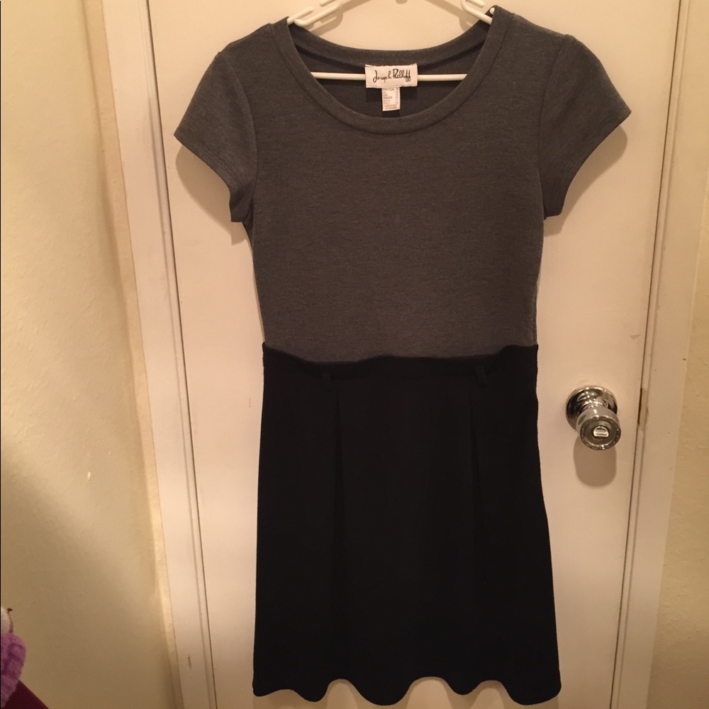 Grey and black business dress
