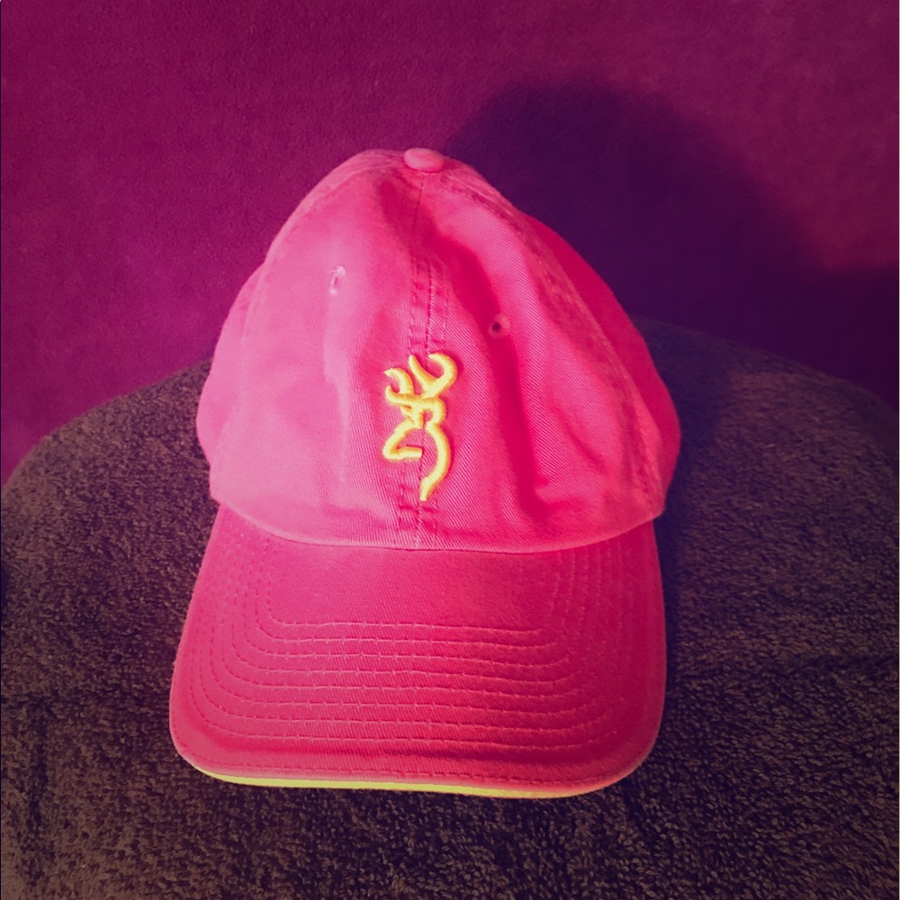 Browning Cap Neon Pink & Yellow Deer