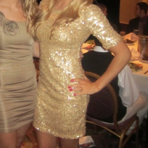 Gold Sequin Dress - Picture 2 of 4