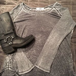 REDUCED!! Distressed gray long sleeve tee