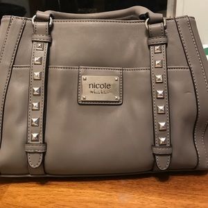 Small gray Nicole purse