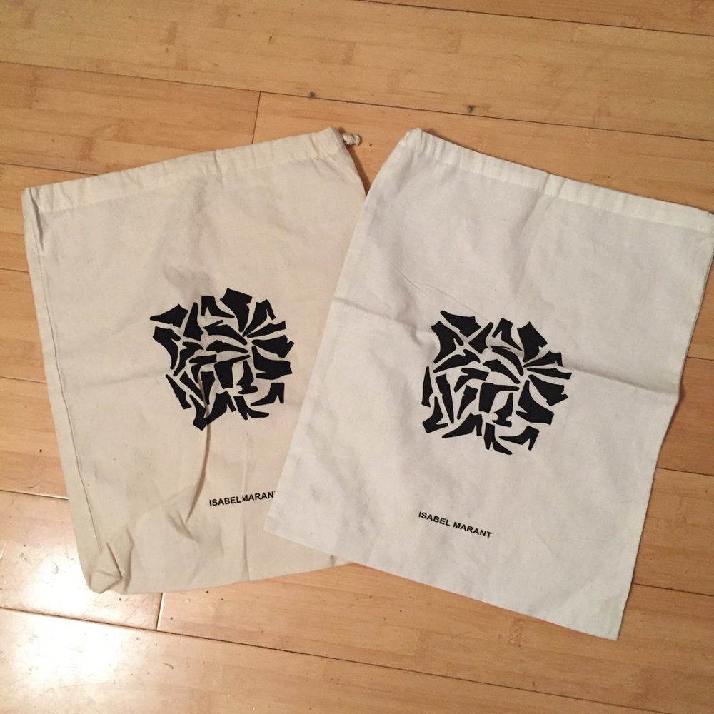Isabel Marant set of 2 cream dustbags