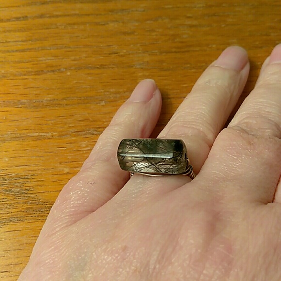 Jewelry - Clear Quartz with Sterling Silver Ring size 6