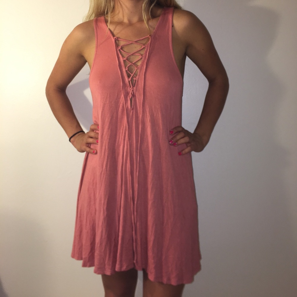 Rusty pink loose dress