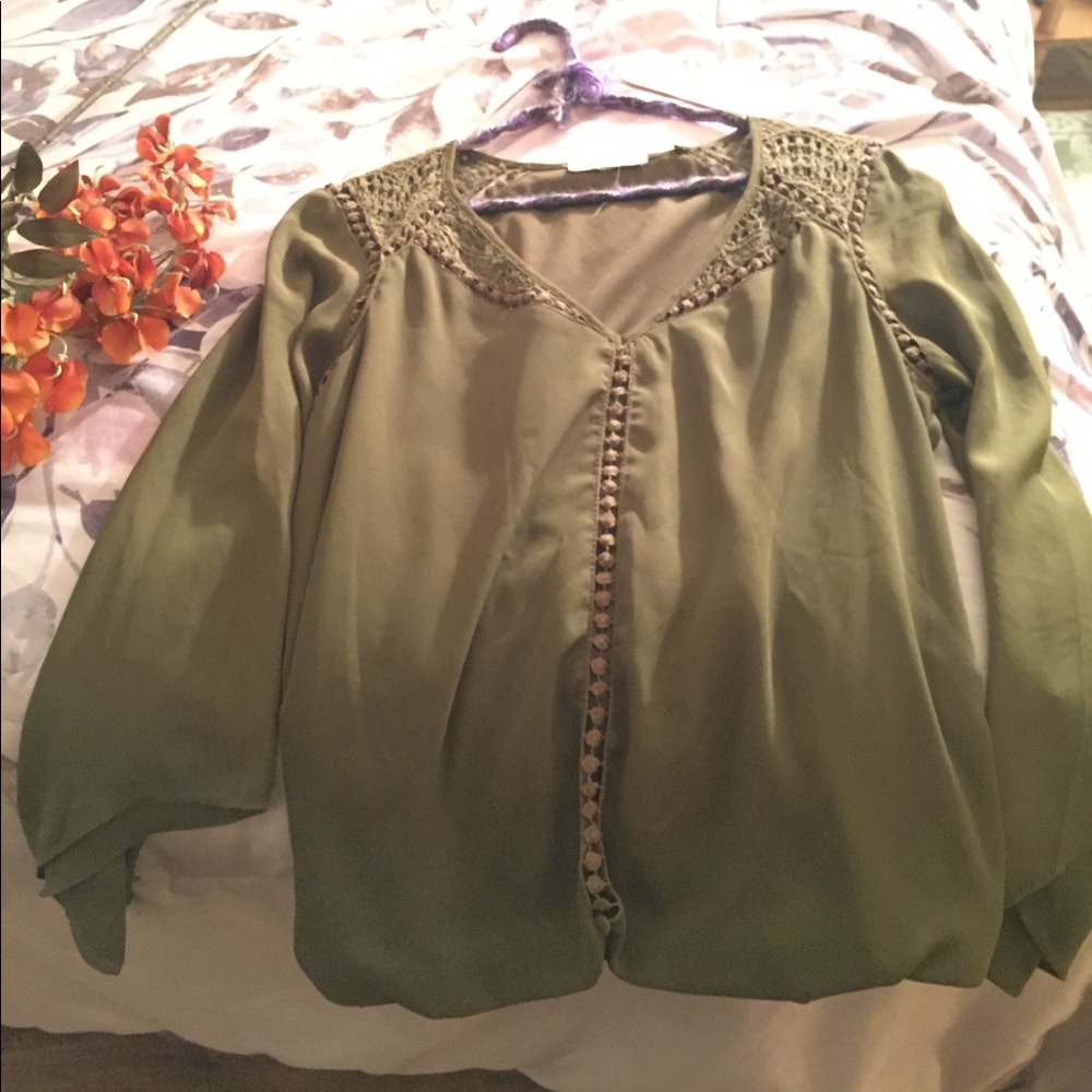Whimsical green blouse