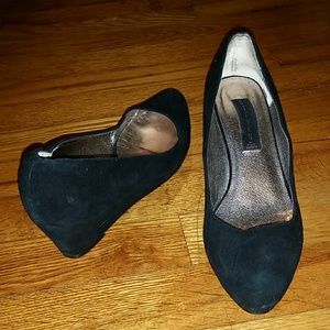 Madden Bouco Black Wedges