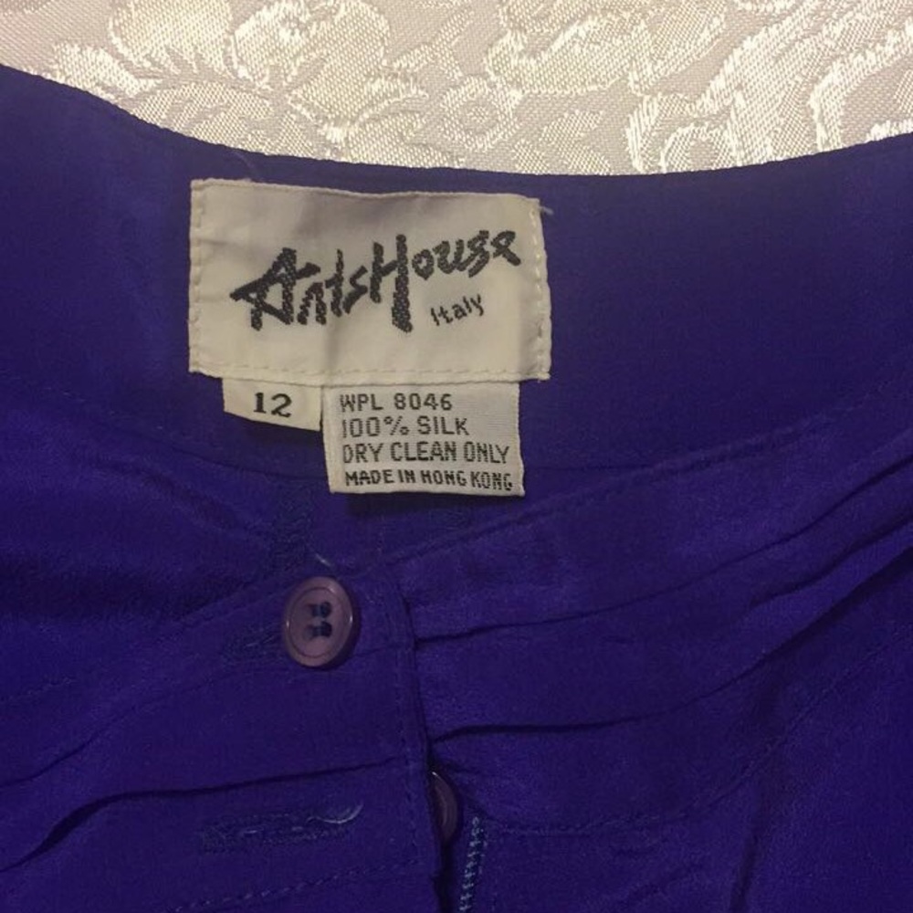Ants House Italy / Purple silk slacks / size 12