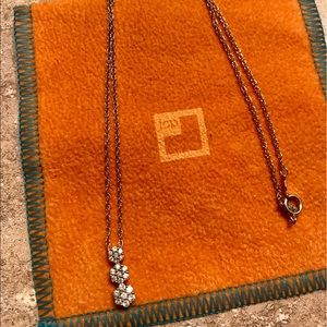 Never worn 3-diamond necklace!