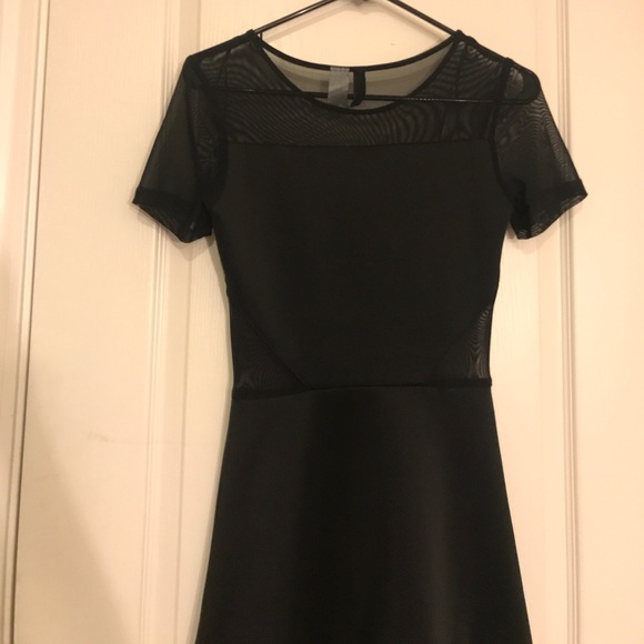 Black Mesh Cutout Dress - Picture 4 of 4