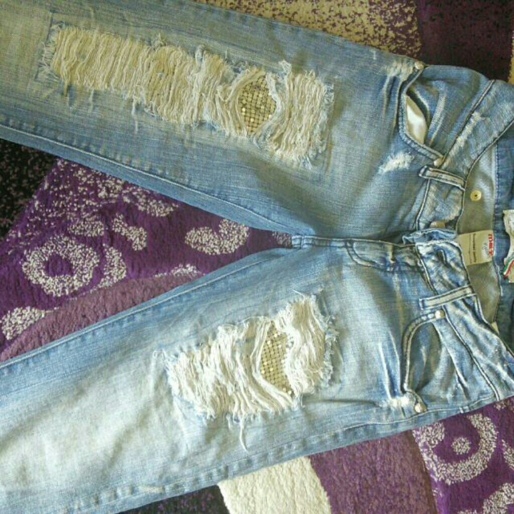 Met in Rare Stunning Runway Jeans