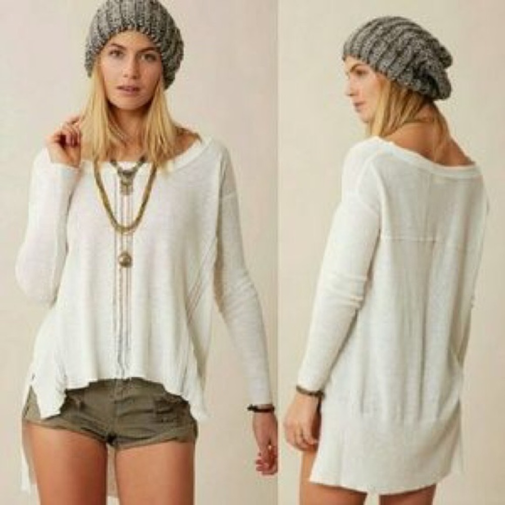 Free People white sweater