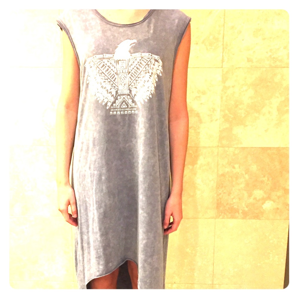 Hi-Lo Boho Chic T-Shirt Dress