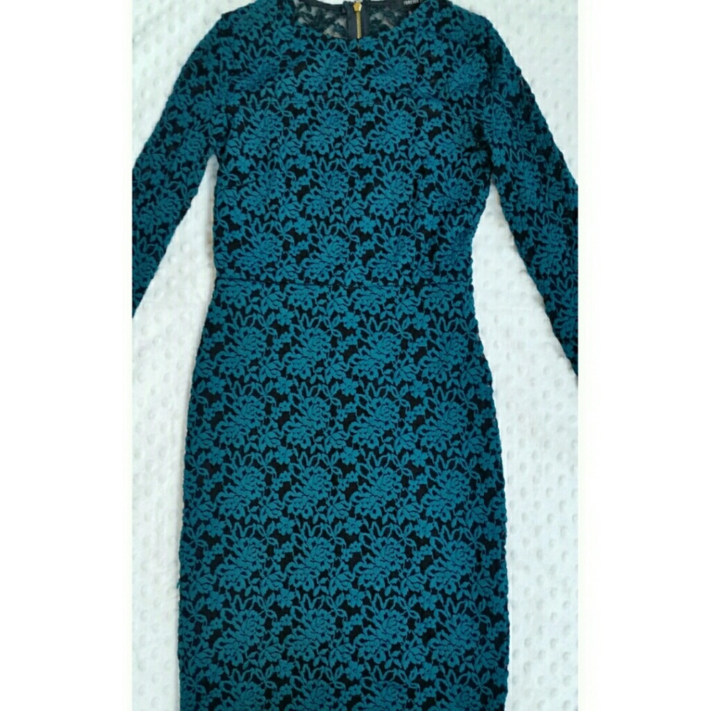 Lace knee length dress