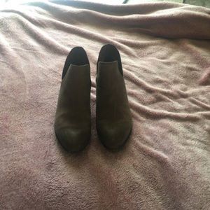 Brown booties. Very cozy.