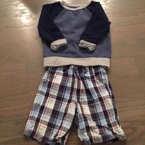 Toddler boys shorts outfit.