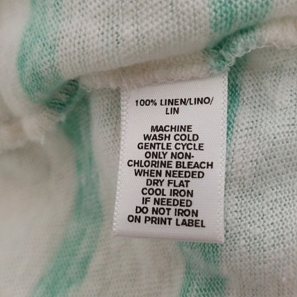 Mint Stripe Linen Tee - Picture 4 of 5