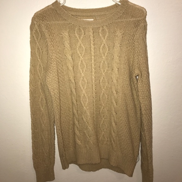 Knitted tan sweater - Picture 1 of 2