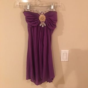 Sky Sparkle, Purple, rhinestone  Dress; M