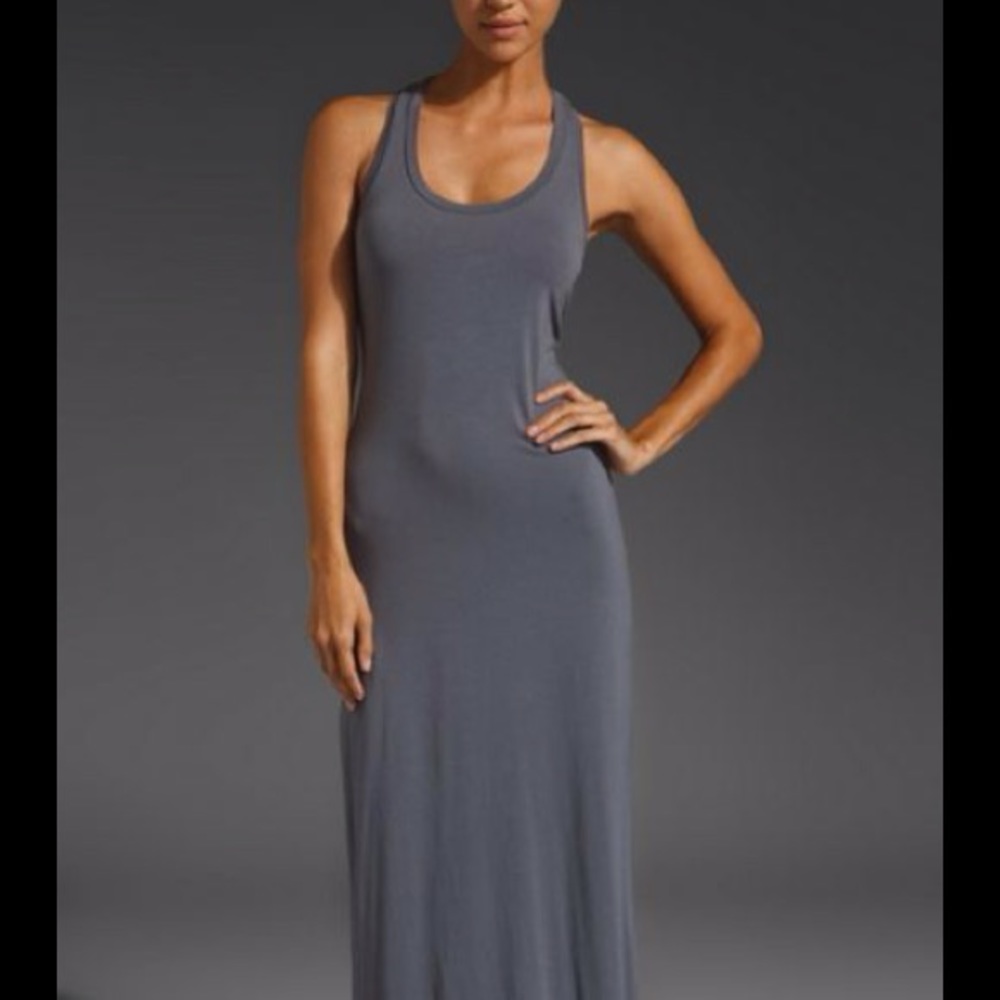 SPLENDID Gray Hi-Low Maxi Dress w/Racerback