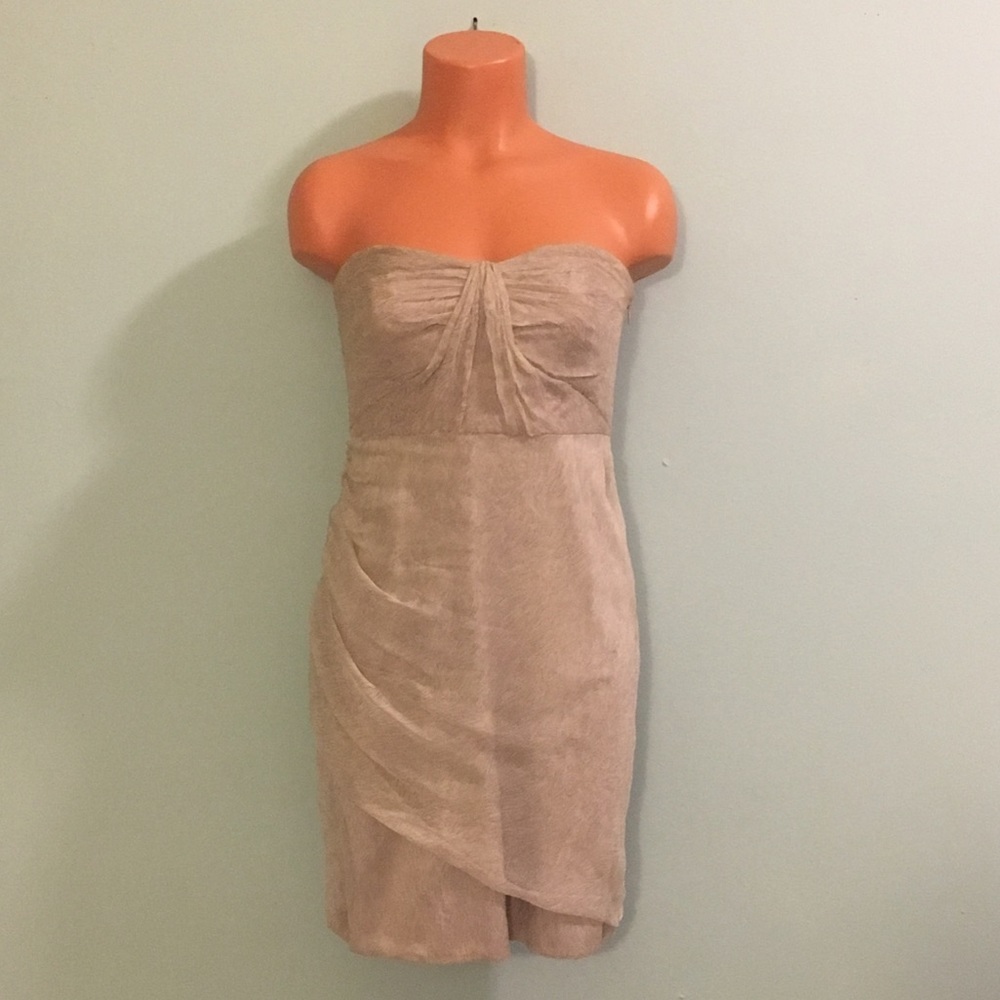 Elizabeth and James Strapless Baby Pink/Nude Mini Dress 6