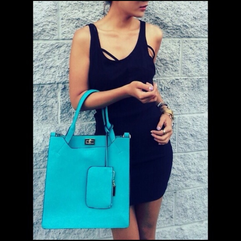 Aqua Blue Fashion Bag