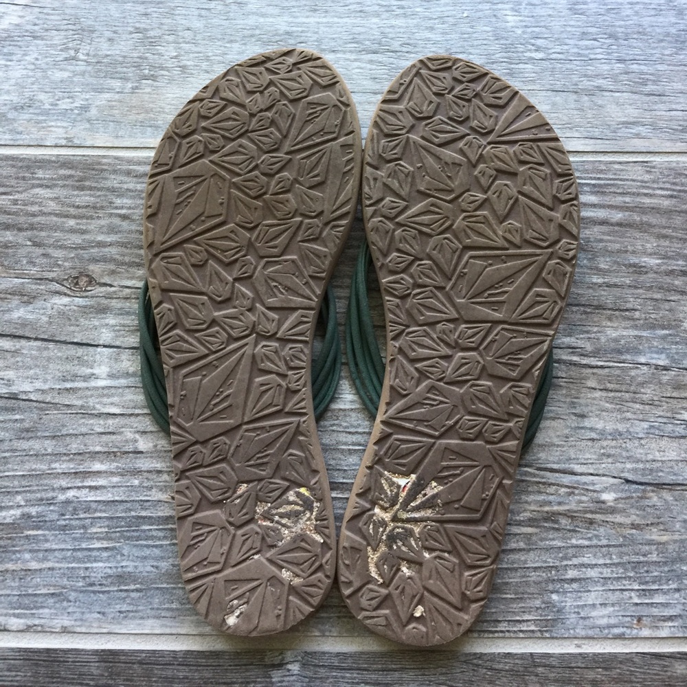 Volcom Green Rope Slippers Size 6 - Picture 4 of 4
